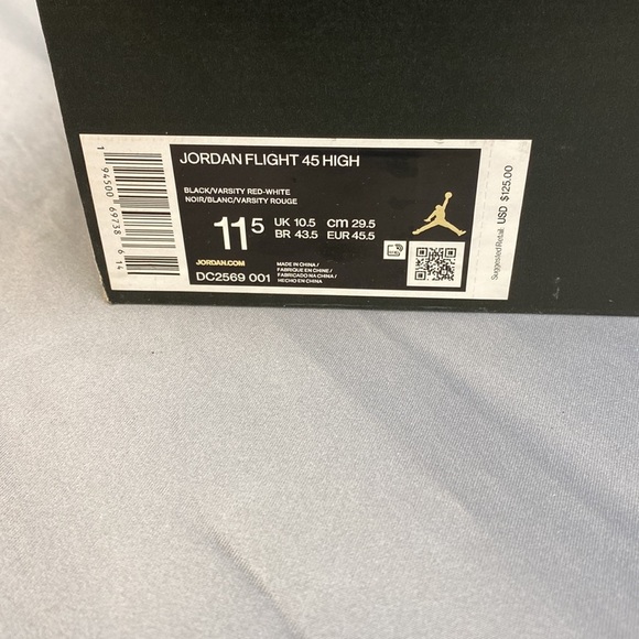 Jordan Men's Flight 45 High Bred DQ2569-001 Size 11.5 - Picture 3 of 12